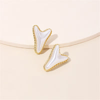 Pearl & 18k Gold-Plated Arrow Stud Earrings