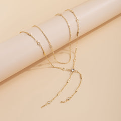 Cubic Zirconia & 18K Gold-Plated Waist Chain Set
