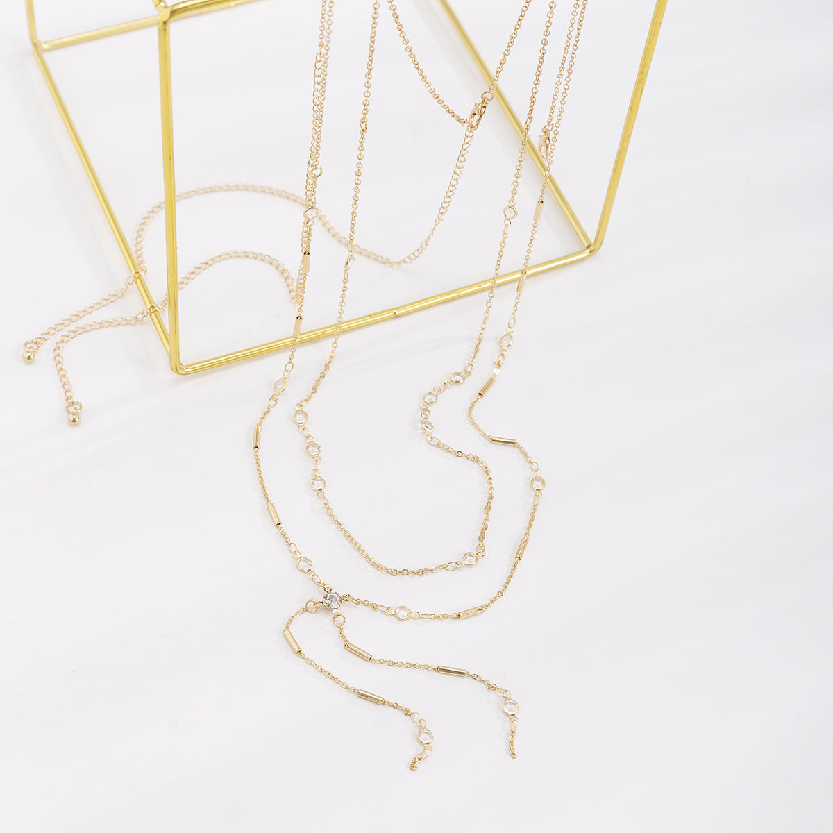 Cubic Zirconia and 18K Gold-Plated Waist Chain Set, jewelry gift sets for women, everyday style, styled look