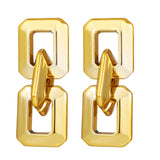 18k Gold-Plated Geometric Chain Link Drop Earrings