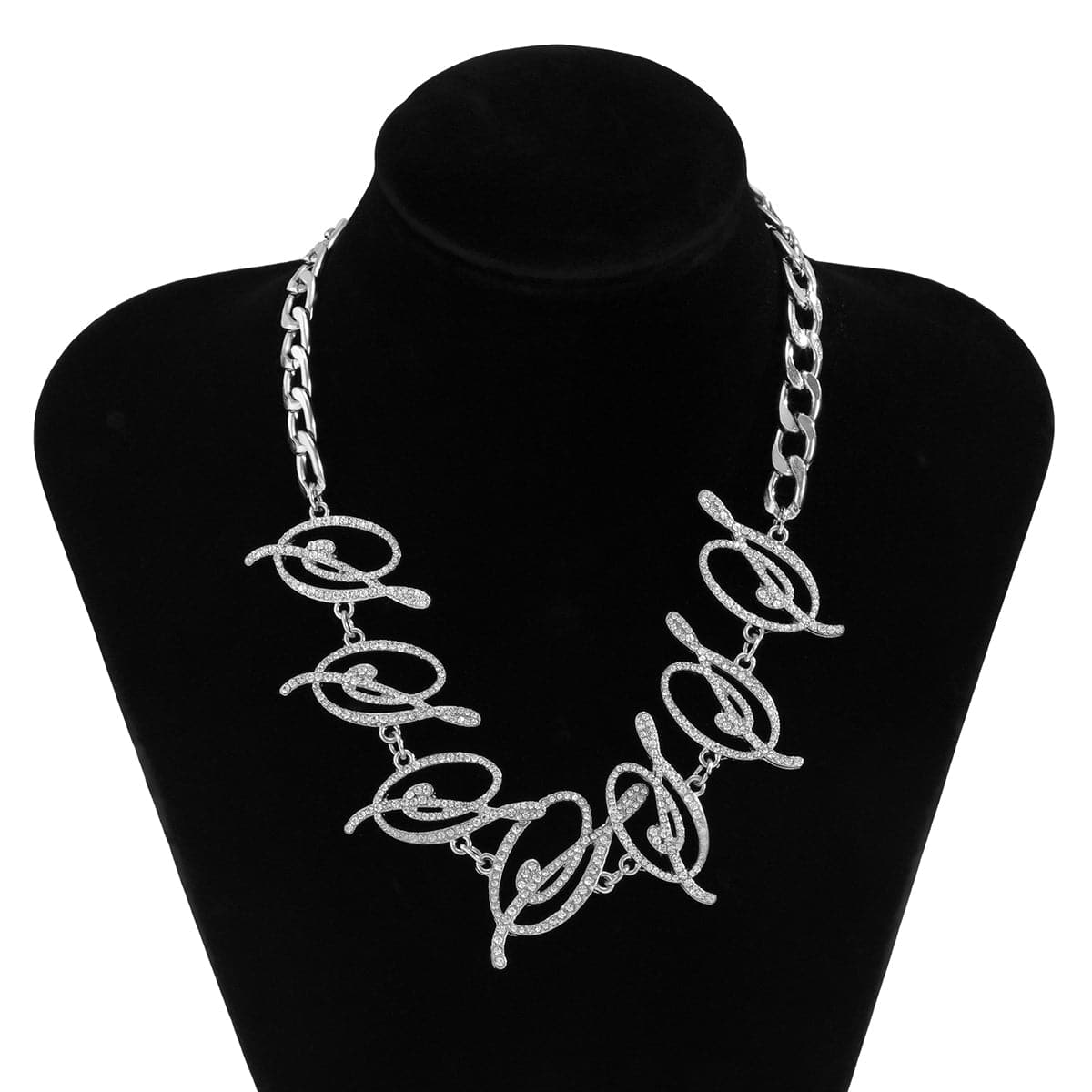 Cubic Zirconia & Silver-Plated Musical Note Choker Necklace