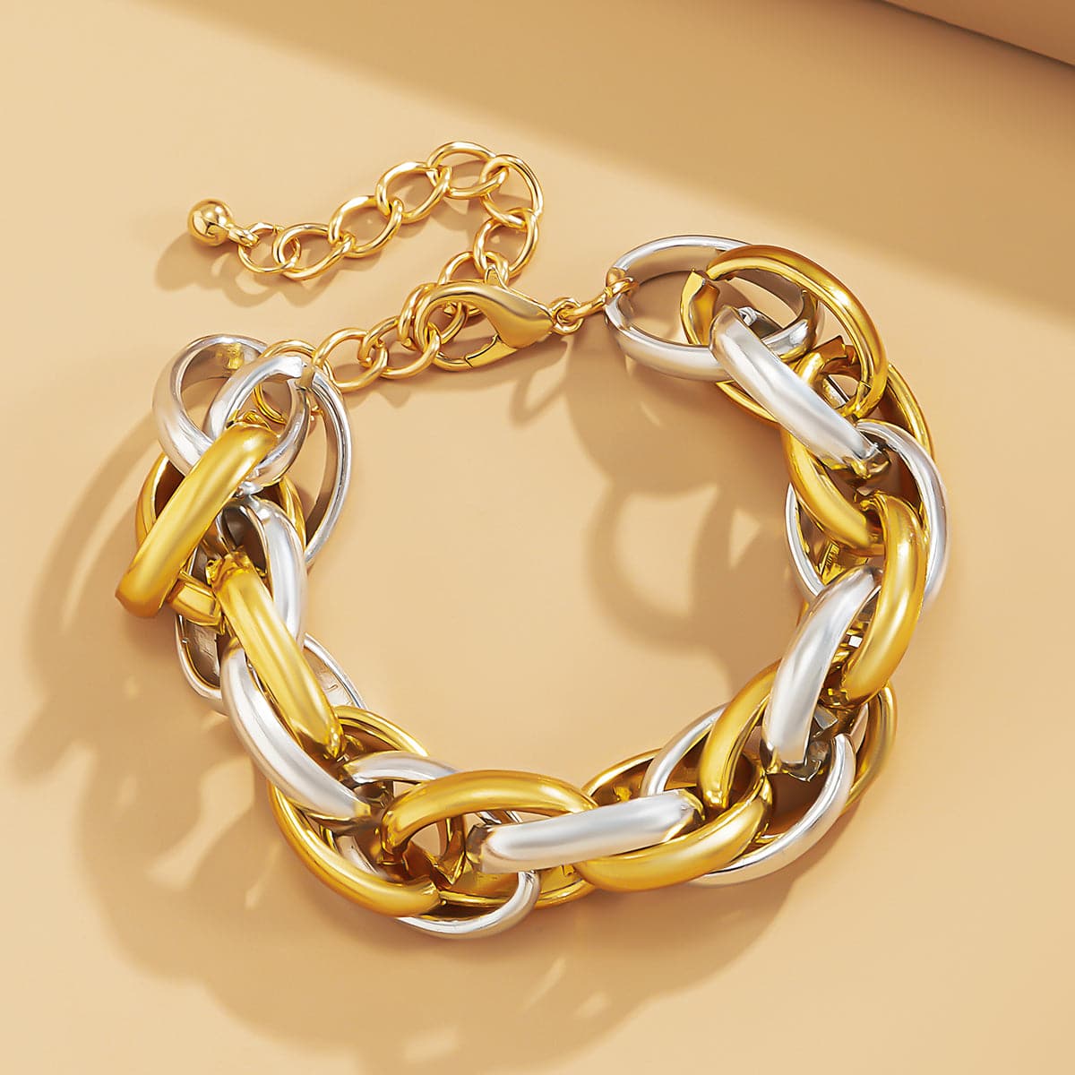 Two-Tone Crossing Bracelet, bracelet for women, elegant gift for her, styled look