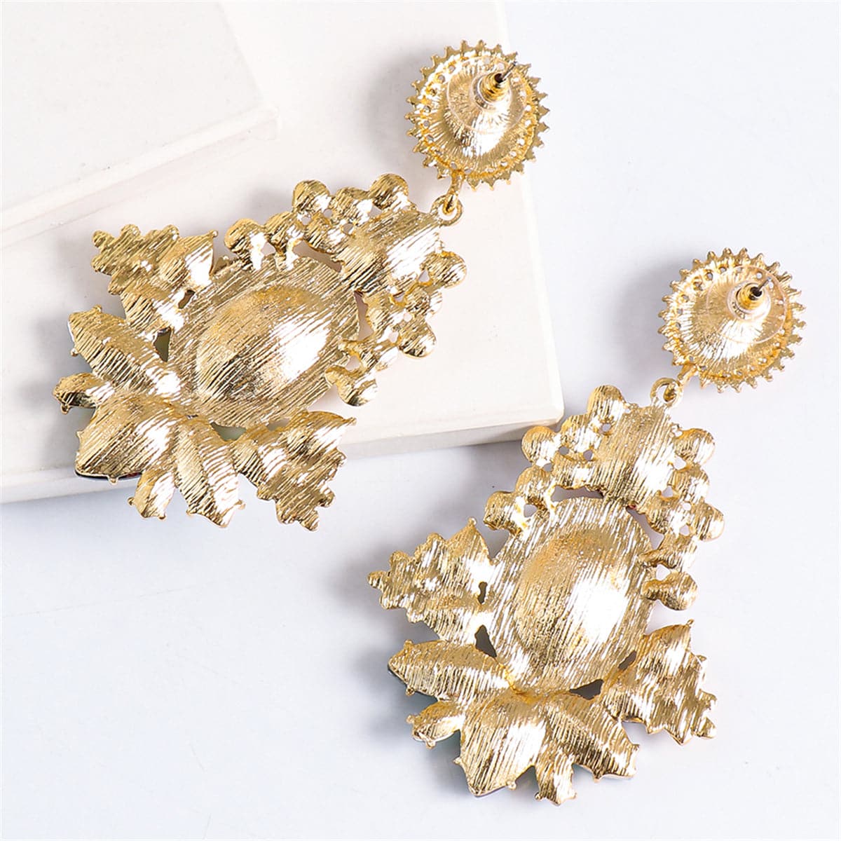 Pink Crystal & Cubic Zirconia Pearl 18K Gold-Plated Drop Earrings