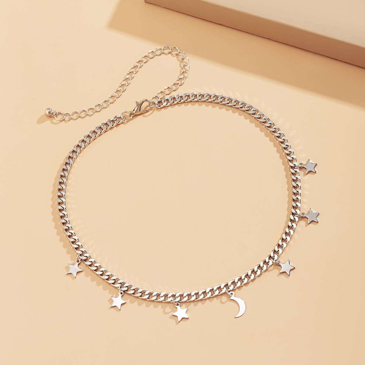 Silver-Plated Celestial Station Choker Necklace