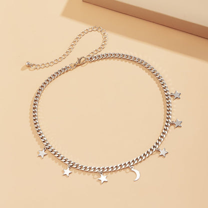 Silver-Plated Celestial Station Choker Necklace