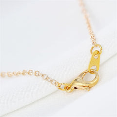 18K Gold-Plated Openwork Crane Pendant Necklace