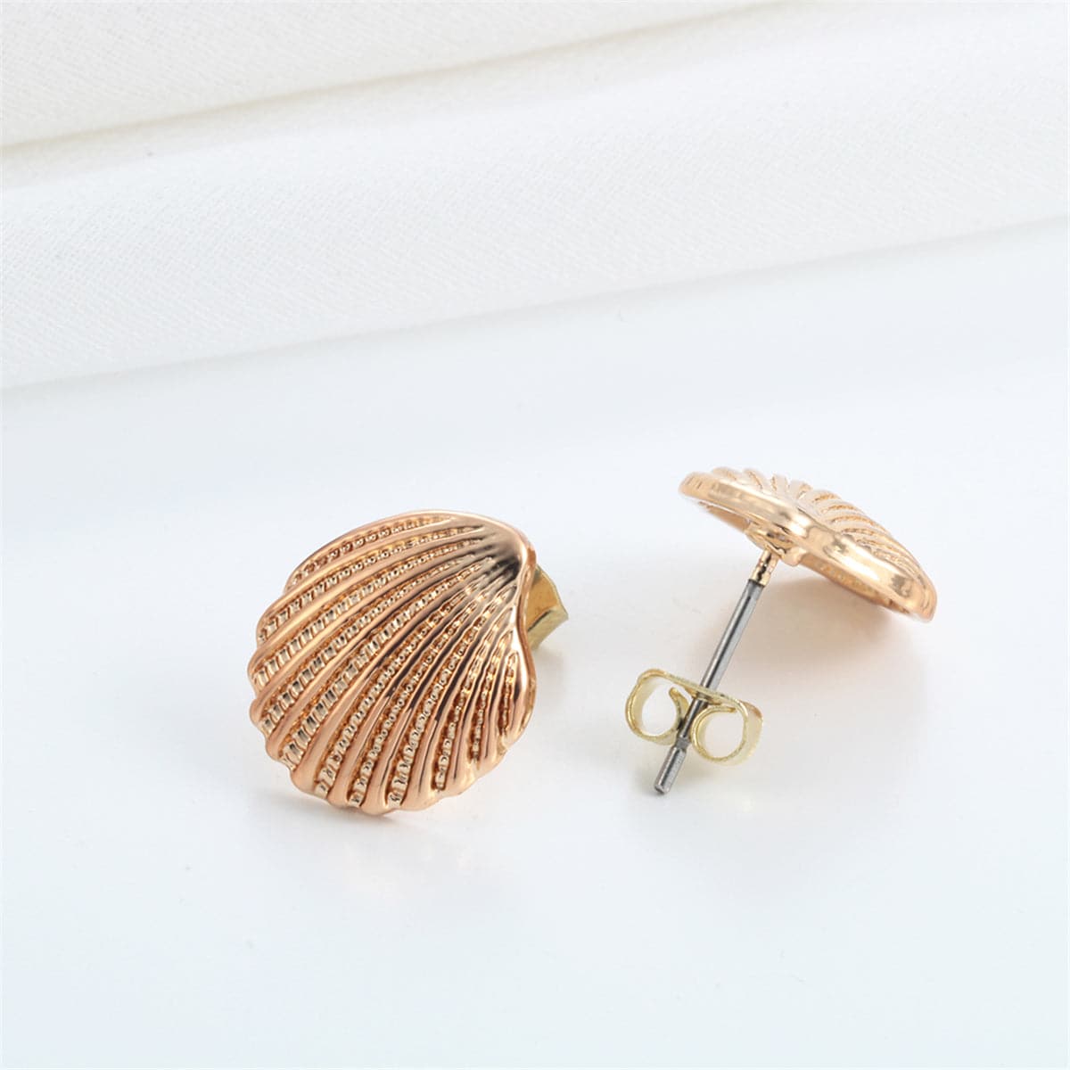 18K Gold-Plated Shell Stud Earrings