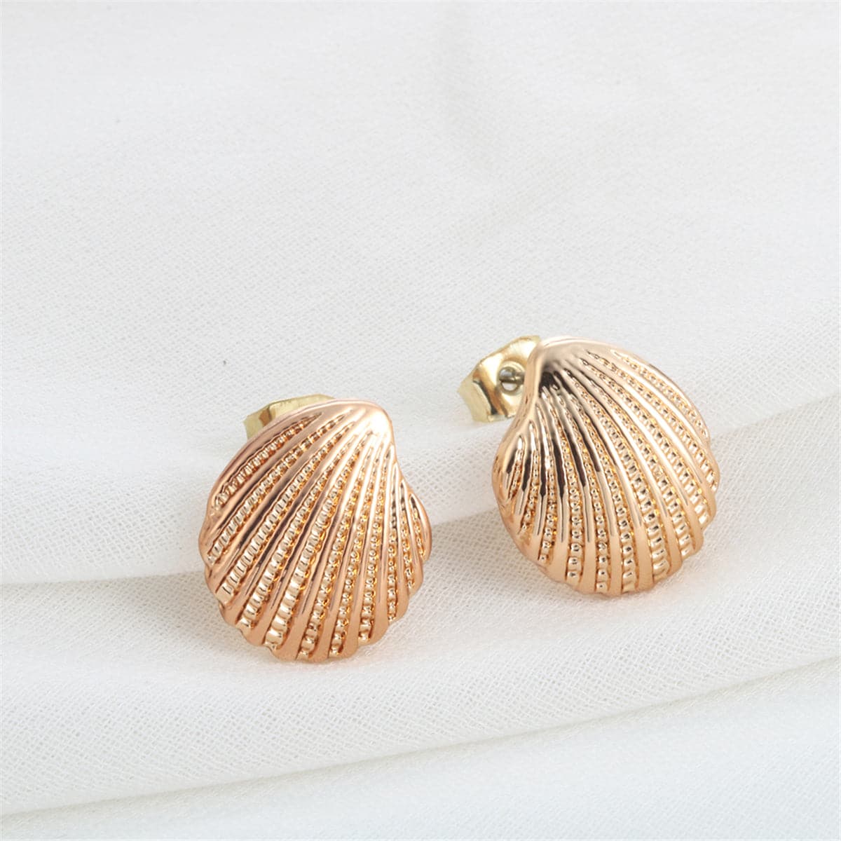 18K Gold-Plated Shell Stud Earrings