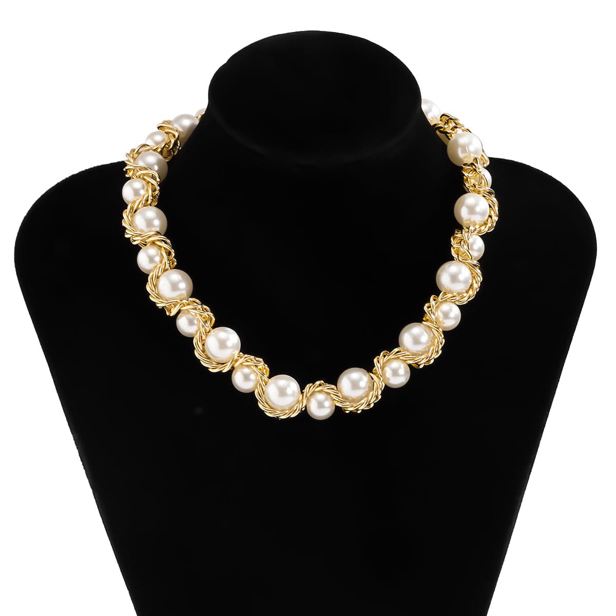 Pearl & 18K Gold-Plated Choker Necklace