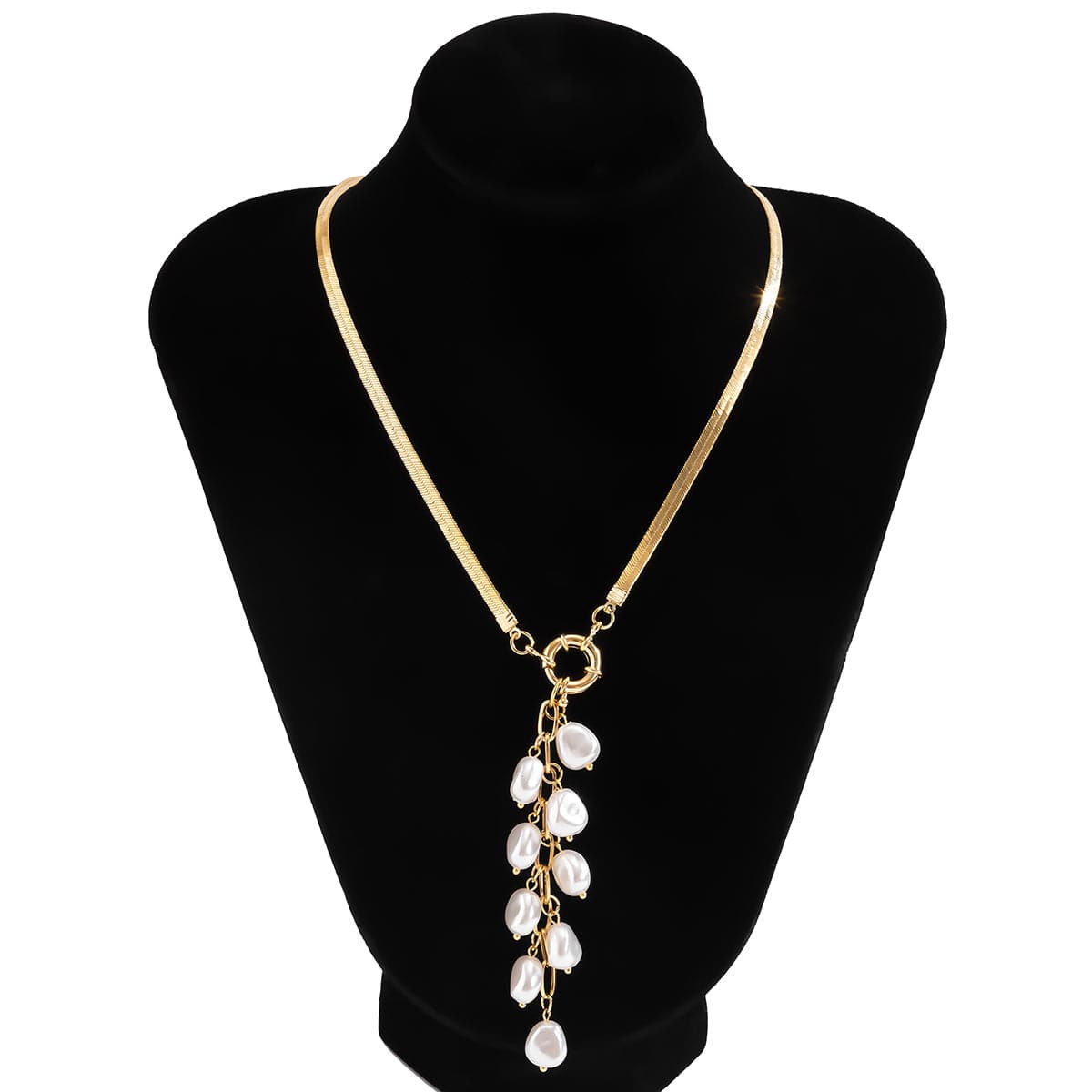 Pearl & 18K Gold-Plated Ear Of Wheat Pendant Necklace