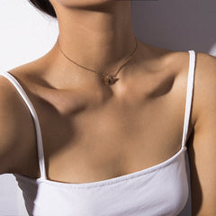 Dazzling 18K gold-plated butterfly necklace, a must-have piece that brings elegance and whimsy to your jewelry collection.