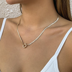 18K Gold-Plated Snake Chain Necklace