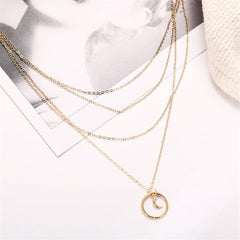 18K Gold-Plated Heart & Star Layered Pendant Necklace