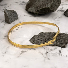 18K Gold-Plated Snake Chain Choker Necklace