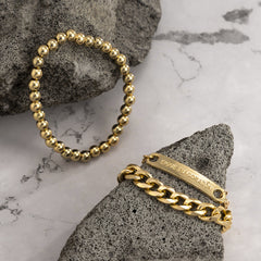 18K Gold-Plated ID Bracelet Set