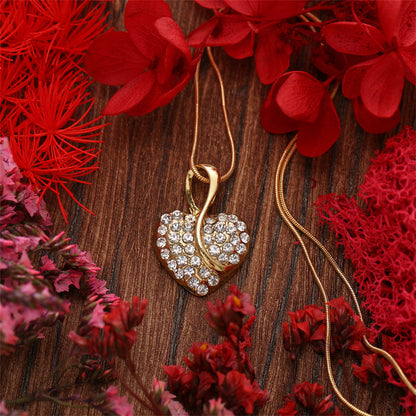 Cubic Zirconia and 18K Gold-Plated Heart Leverback Earrings Set, gold drop earrings for women, styled look
