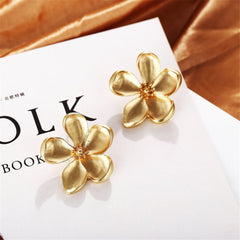 18K Gold-Plated Flower Stud Earring