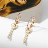 18k Gold-Plated 'Love' Key Drop Earrings