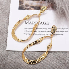 18K Gold-Plated Twisted Teardrop Earring