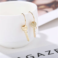 18k Gold-Plated 'Love' Key Drop Earrings