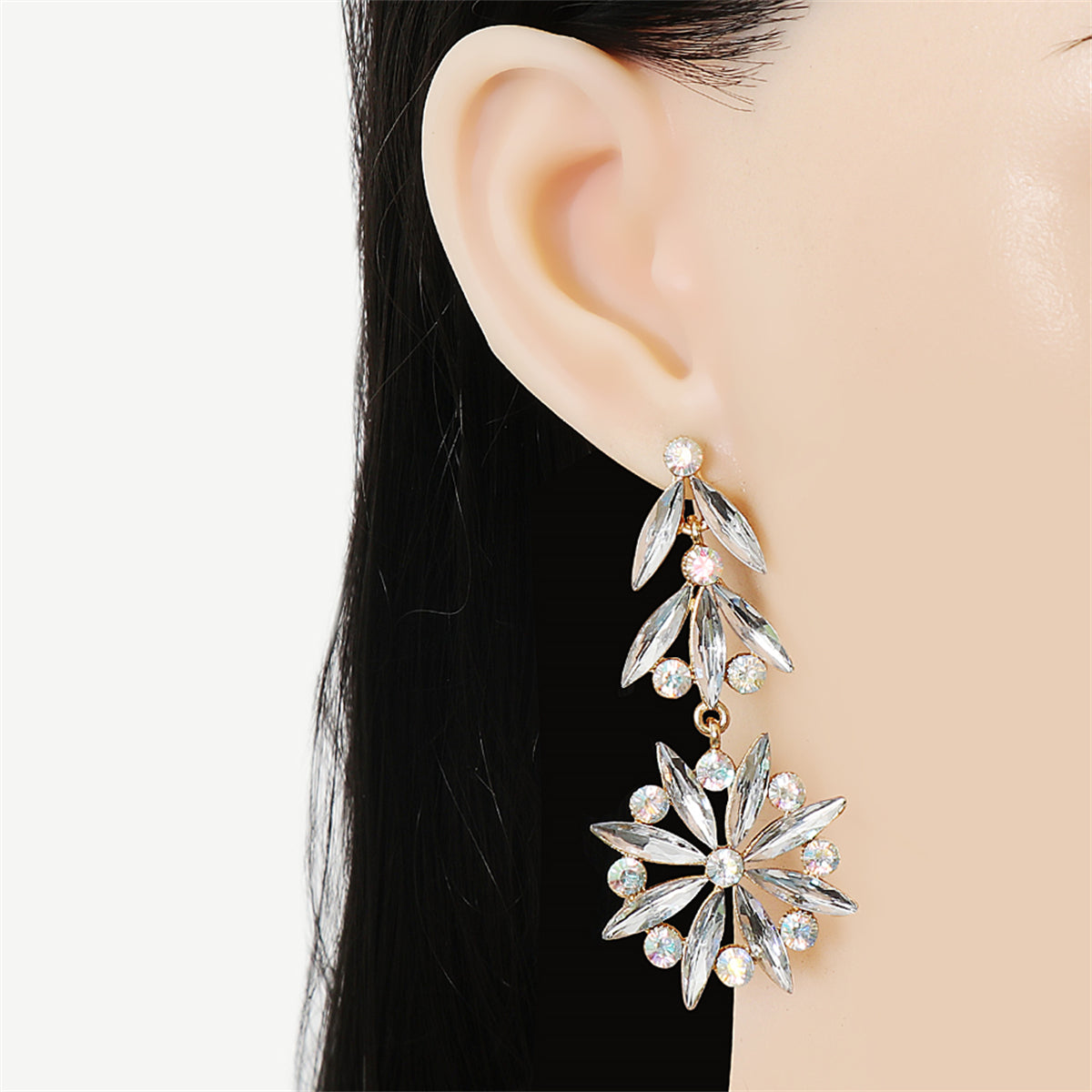 Crystal & Cubic Zirconia 18K Gold-Plated Botany Drop Earrings