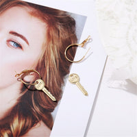 18k Gold-Plated 'Love' Key Drop Earrings