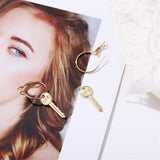 18k Gold-Plated 'Love' Key Drop Earrings