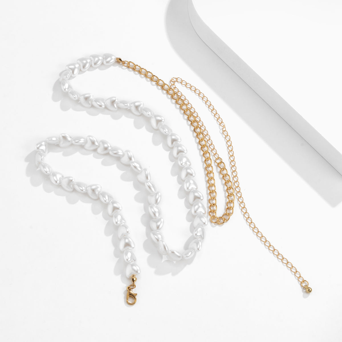Heart-Shape Pearl & 18K Gold-Plated Waist Chain