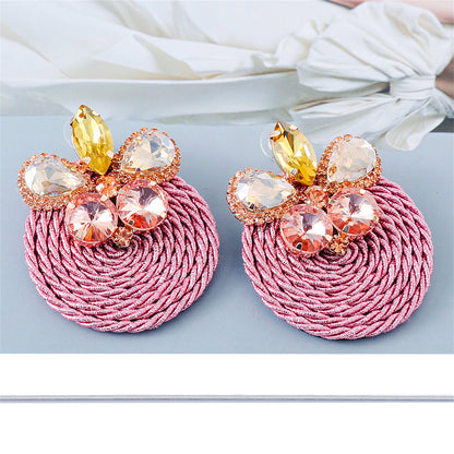 Pink Crystal and Cubic Zirconia Butterfly Drop Earrings, drop earrings for women, botanical inspired, lifestyle look