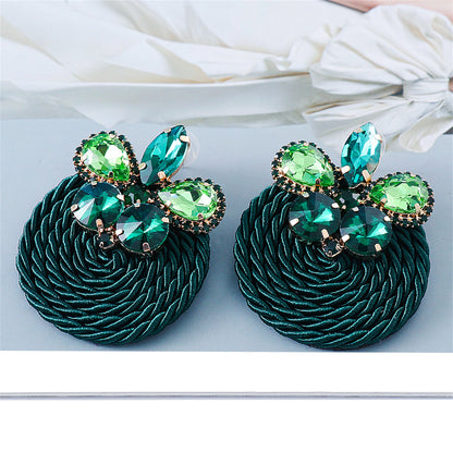 Green Crystal and Cubic Zirconia Butterfly Drop Earrings, drop earrings for women, dainty minimalist design, detail close-up