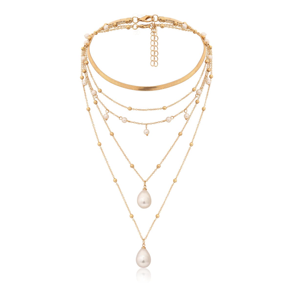 Pearl & 18K Gold-Plated Layered Necklace