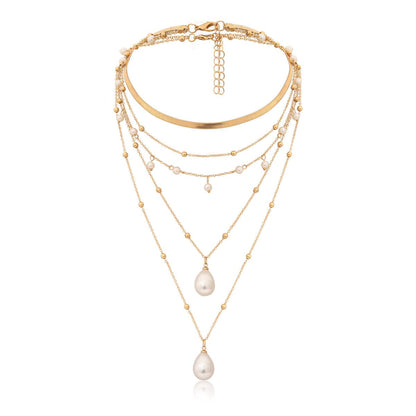 Pearl & 18K Gold-Plated Layered Necklace