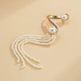 Pearl & 18k Gold-Plated Tassel Ear Cuff