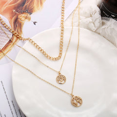 Pearl & 18K Gold-Plated Coin Pendant Layer Necklace