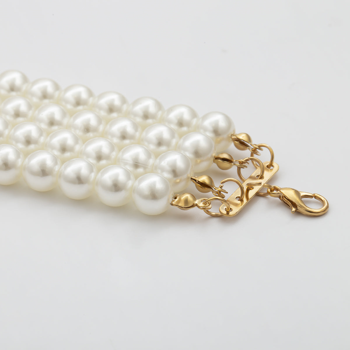 Pearl & 18K Gold-Plated Layered Choker Necklace