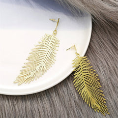 18K Gold-Plated Open Leaf Drop Earring