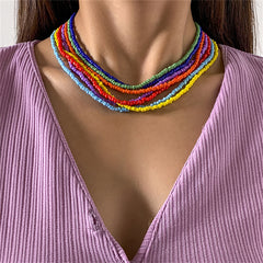 Multicolor Howlite & 18K Gold-Plated Beaded Necklace Set