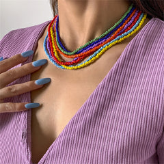 Multicolor Howlite & 18K Gold-Plated Beaded Necklace Set