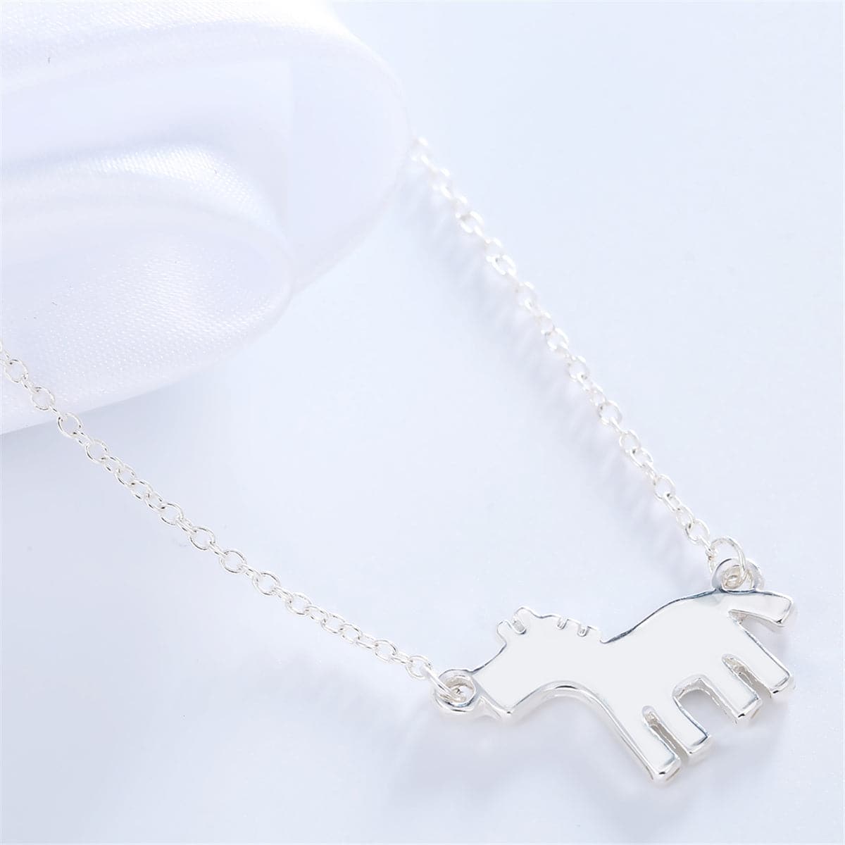 Silver-Plated Horse Pendant Necklace