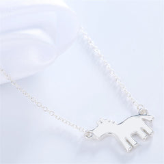 Silver-Plated Horse Pendant Necklace