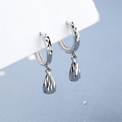 Silver-Plated Drop Huggie Earring, silver huggie earrings, elegant gift for her, lifestyle look