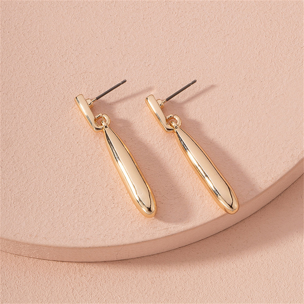 18K Gold-Plated Oval Drop Earrings