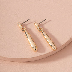 18K Gold-Plated Oval Drop Earrings