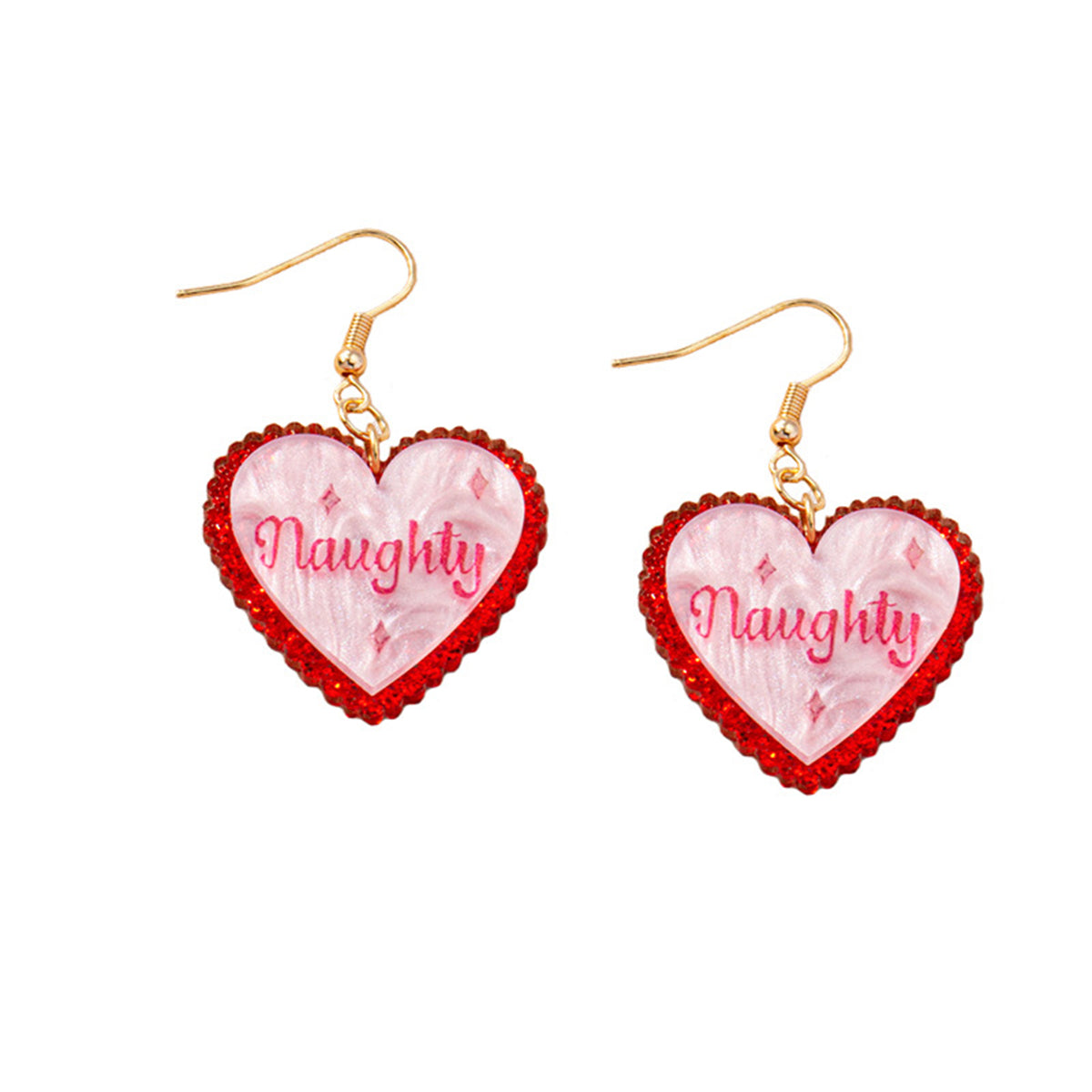Pink Shell & 18K Gold-Plated 'Naughty' Heart Drop Earring