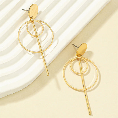 18K Gold-Plated Lollipop Drop Earrings, gold drop earrings for women, everyday style, detail close-up
