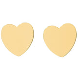18k Gold-Plated Heart Stud Earrings