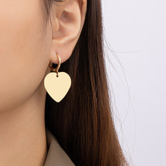 18K Gold-Plated Heart Huggie Earrings