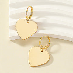 18K Gold-Plated Heart Huggie Earrings