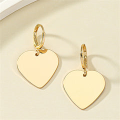 18K Gold-Plated Heart Huggie Earrings