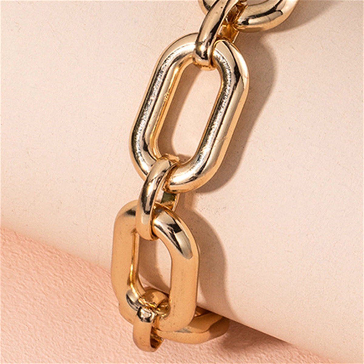 18K Gold-Plated Open Oval Toggle Bracelet, gold bracelet for women, dainty minimalist design, lifestyle look